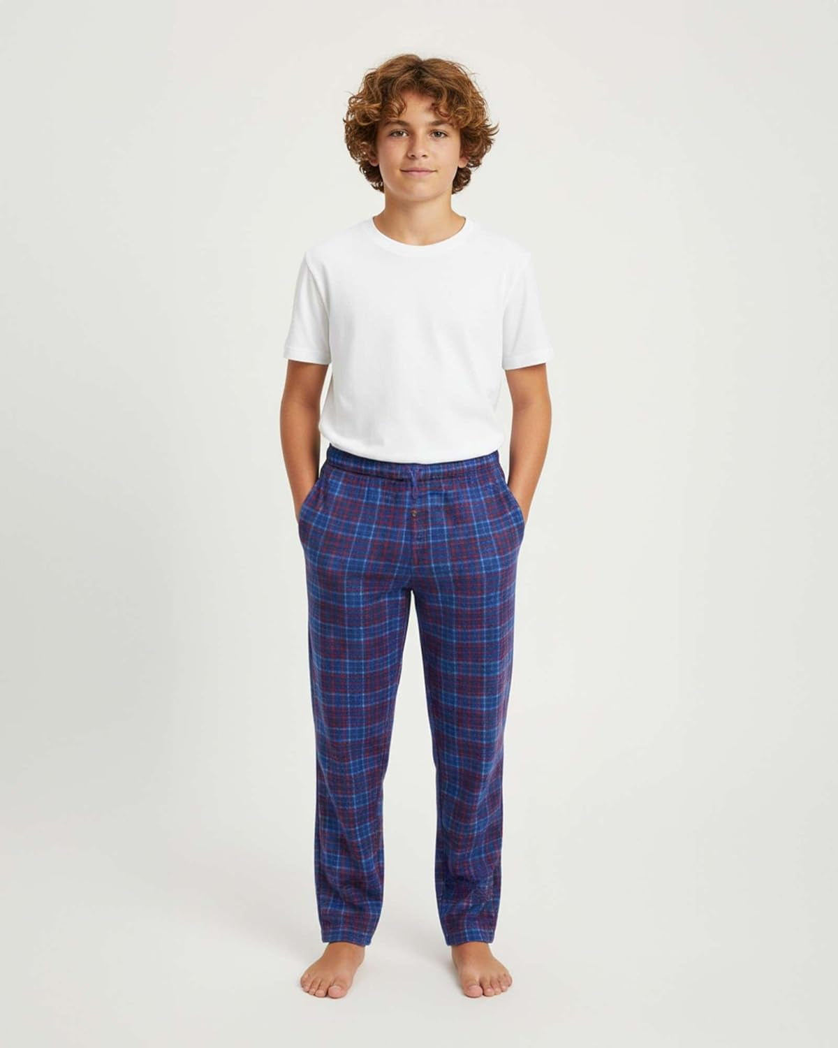 3 Pack Boys' Fleece Pajama Pants Sleepwear Pjs Kids Teens Bottoms Pockets